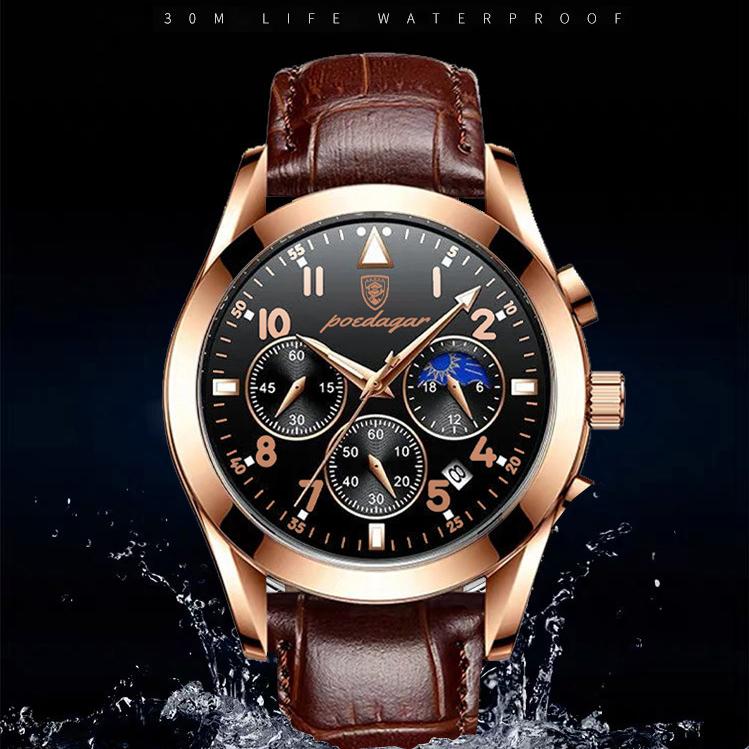 POEDAGAR New TOP Brand Luxury Men's Watch With Box 816 Men's Quartz Watches