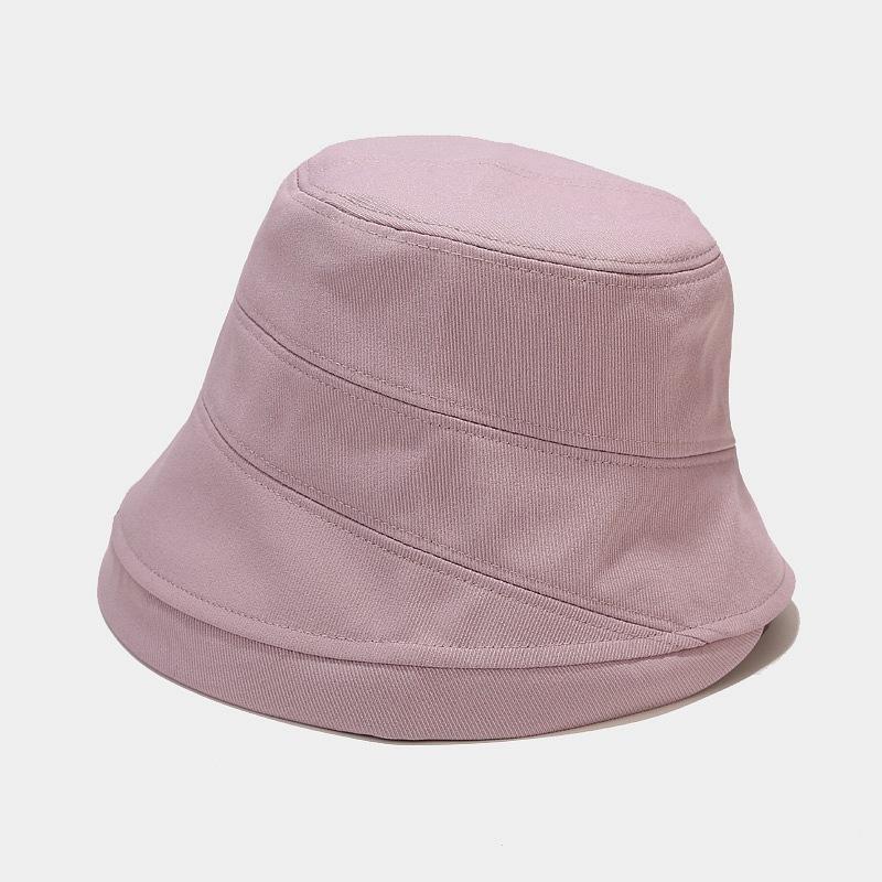Korean Front Long Back Short Basin Hat Female Tide Casual Simple Cotton Breathable Sun Hat Foldable Bucket Hat