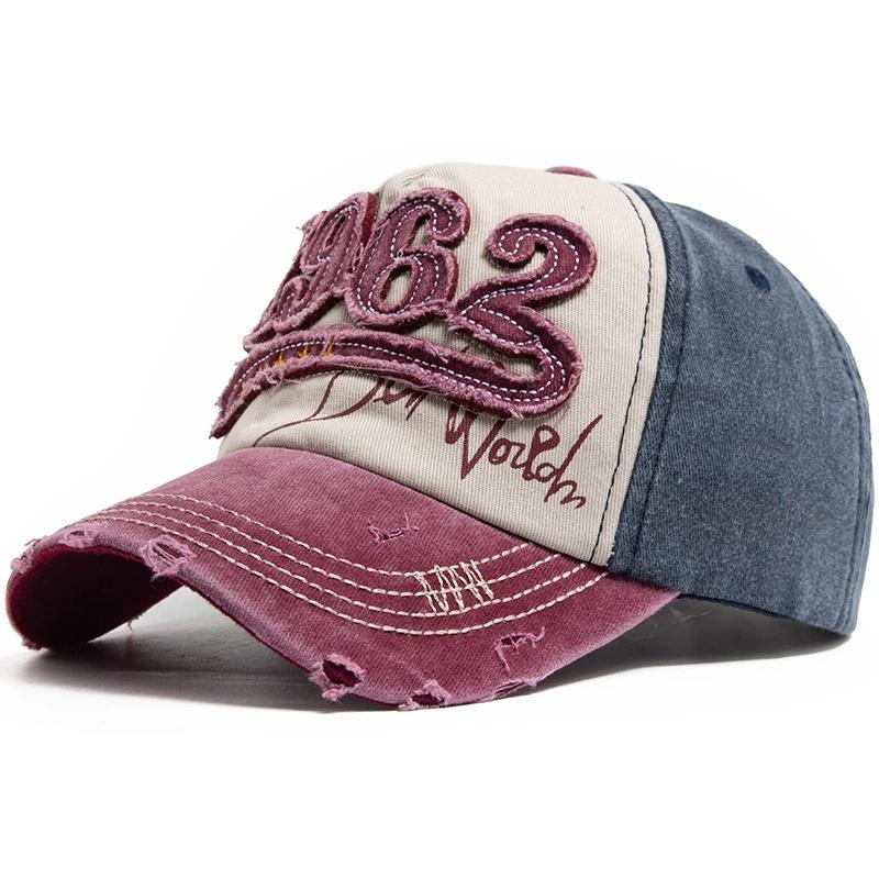 Fashion Vintage Washed Cotton Baseball Cap Men Digit 1962 Embroidery Snapback Spring Autumn Women Hat Visor Hip Hop Caps