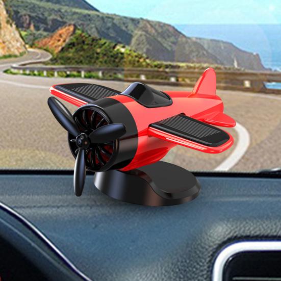 Decorazione Auto Aeroplano ad Energia Solare Ornamento Dinamico da Cruscotto con Movimento Planante Elica Silenziosa Rotante Piccola Aeroplano Accessori Drift