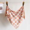 French Retro Imitation Silk Printing Waist Triangle Scarf Sunscreen Shawl Scarf Women's Silk Scarf Scarf Headscarf Scarf