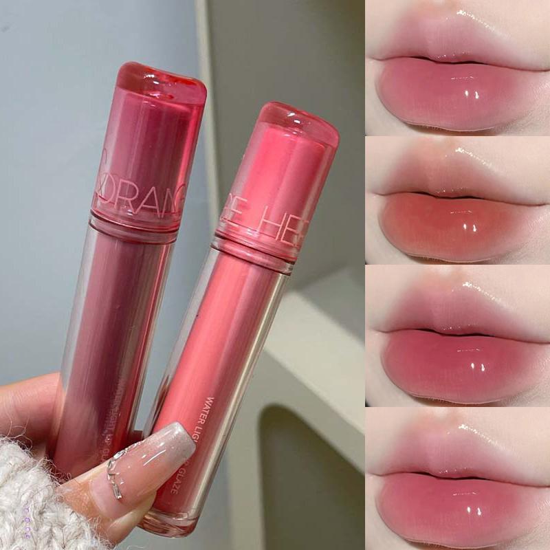 Rosa Speil Krystall Lipgloss Sminke Vann Glass Lipglans Plumping Vanntett Gelé Leppetint Leppestift Fuktighetsgivende Skjønnhet Lepper