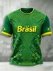 2026 Summer New Brazil Football Jerseys For Men Classic God Brazil Short Sleeve Tees Casual O-neck Sports Tshirts Man Clothing