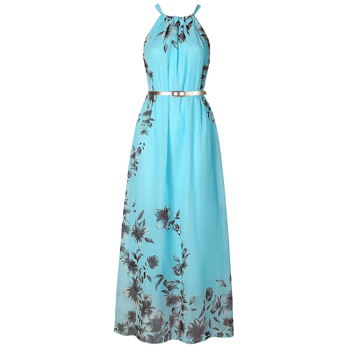 

Платье QICED Платье макси в стиле бохо Модное шифоновое пляжное платье XXXXXXL