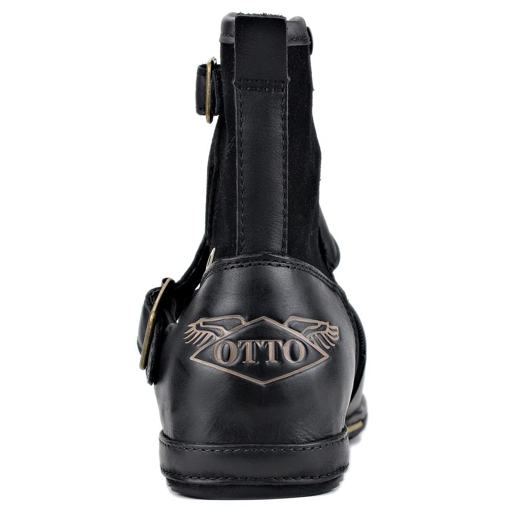 OSSTONE Genuine Leather Chukka Mountain Bike 10 US EU Men's Boots, Size Men's (M), 44, 44, Color Black, OZ-5008-1-BLACK-10