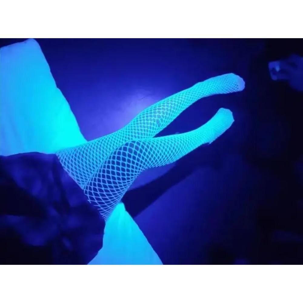 Luminous Fishing Net Stockings Sexy Hollow Out Bar Base Layer Tights Glowing Night Stockings Cool Sexy Fishnet Tights