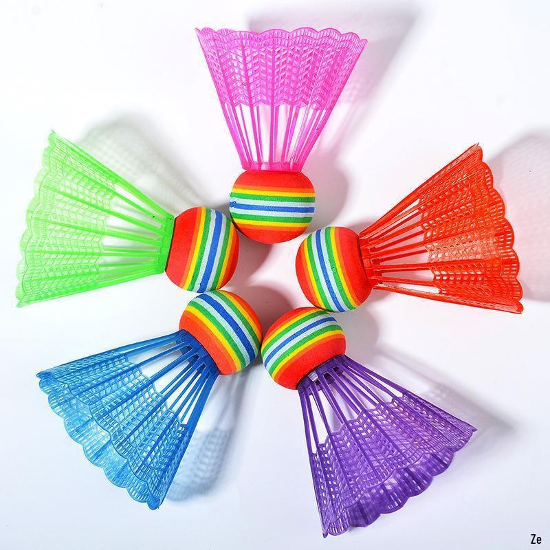 Spot EVA Colorful Foam Ball: Rainbow Badminton, Kids' Toy, Soft Golf, Pet Playball.