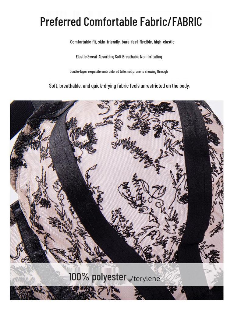 European & American Plus Size Mesh Lingerie Set: Anti-Sagging, Large Cup for Women