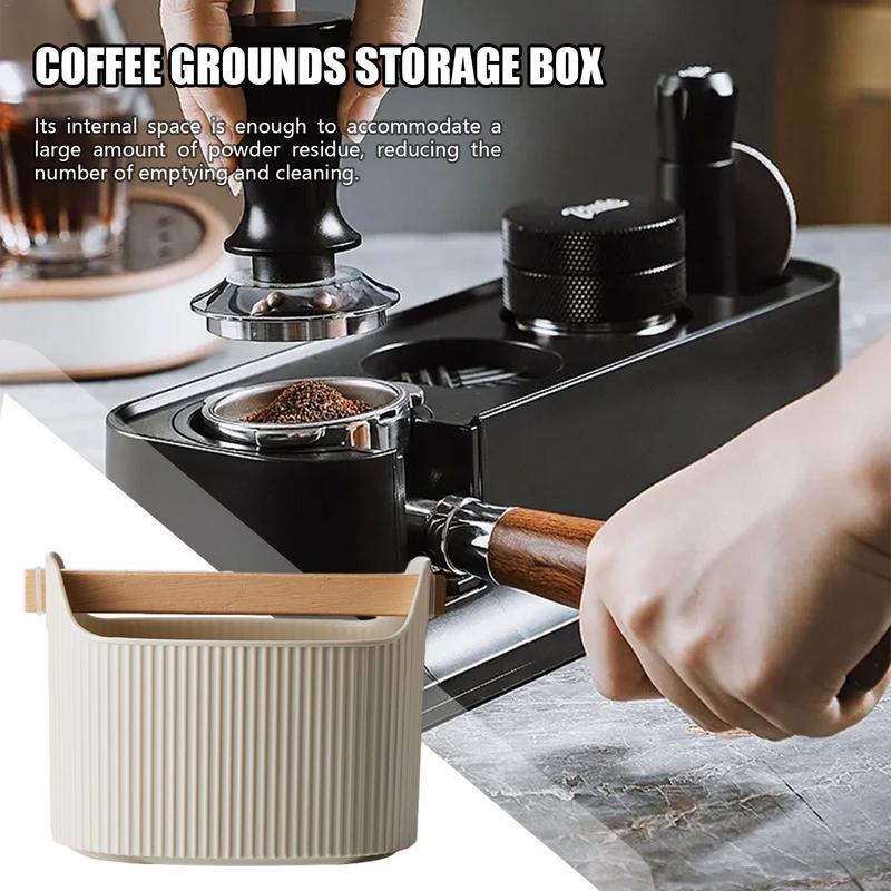 Espresso Grounds Knock Box Espresso Dump Bin Removable Espresso Bucket 1300ml Non-slip Knock Box Coffee Ground Dump Bin Espresso