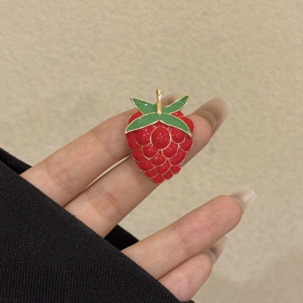 Jewelry Accessories Drip Oil Fruit Brooches Minority Design Vintage Collar Pin  Girls