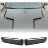 2pcs Hood Scoop Air Vent Cover Trim for Dodge Challenger 2015+ Carbon Fiber
