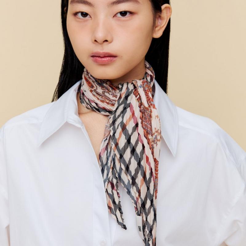 Daks Brown Paisley Scarf Dcsc6e421w2