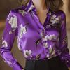 Elegant Floral Print Women's Blouse, All-season Wearable, Ideal for Daily Commuting