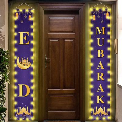 Eid Mubarak Door Banner Ramadan Kareem Banner Ramadan Decoration For Home Islamic Muslim Party Decor Eid Al Adha Gifts
