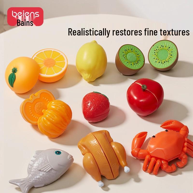 Beiensh Kids' Fruit & Vegetable Cutting Toy: Chewable Playset for Boys and Babies - Gift Idea