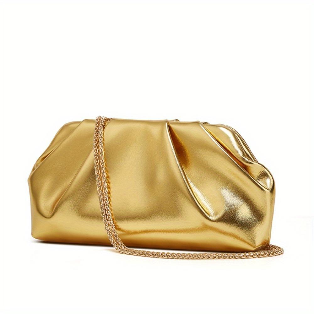 High-End Niche Gold Bag for Women, New Trendy Versatile Chain Crossbody Bag, Fashionable Shoulder Underarm Bag