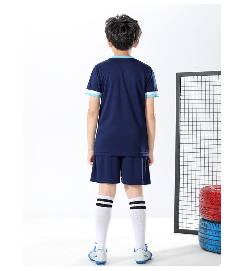 Schnelltrocknender, atmungsaktiver Fußball-Trainingstrikotanzug für Kinder – schweißabsorbierende Mannschaftsuniform für Jungen