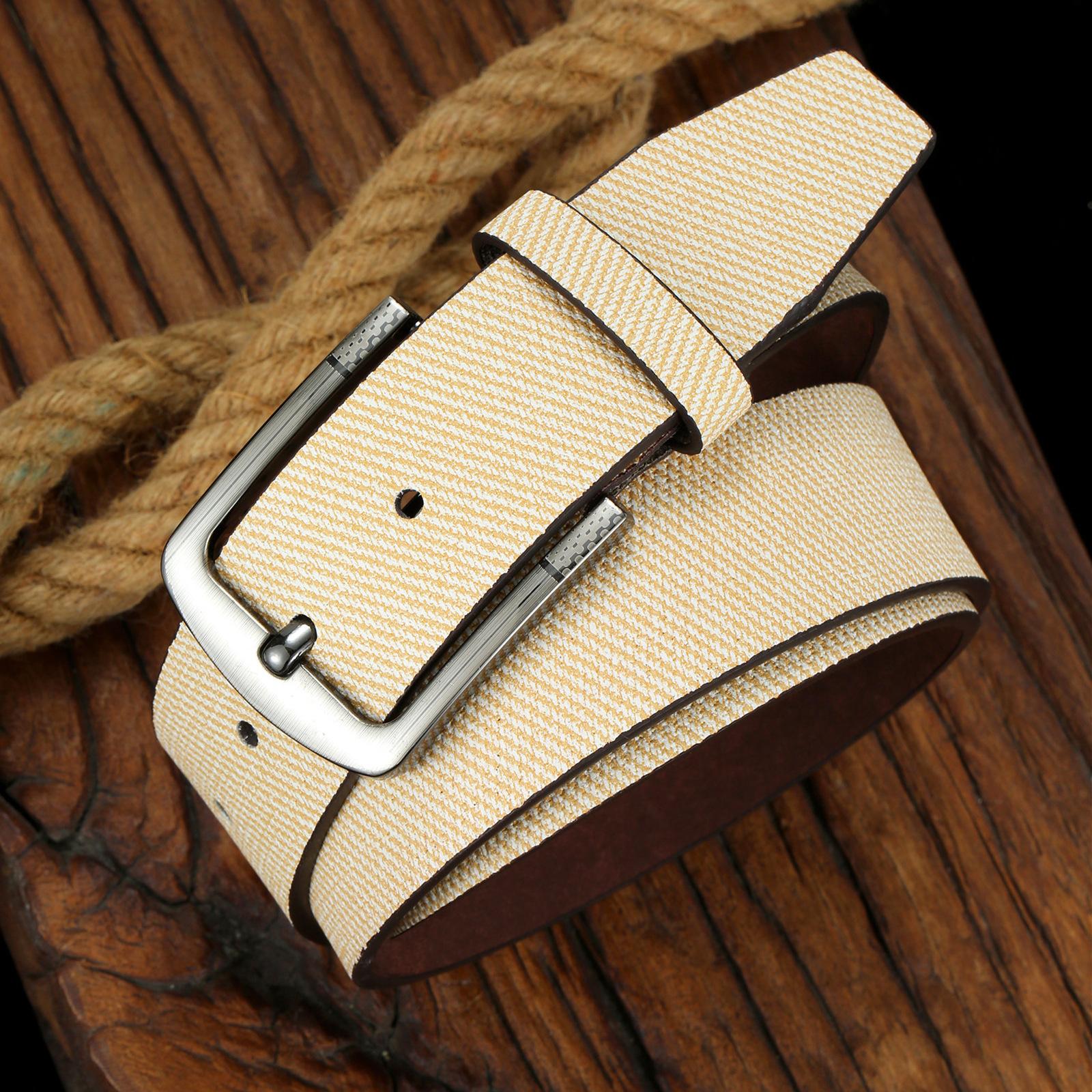 

Мужской повседневный ремень для поездок на работу, легкий ремень из сплава с пряжкой из ПУ, пористый ремень 120cm