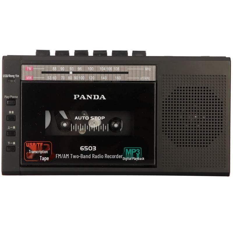 Panda 6503 Retro Cassette to MP3 Converter with USB, Radio, and Recording Playback