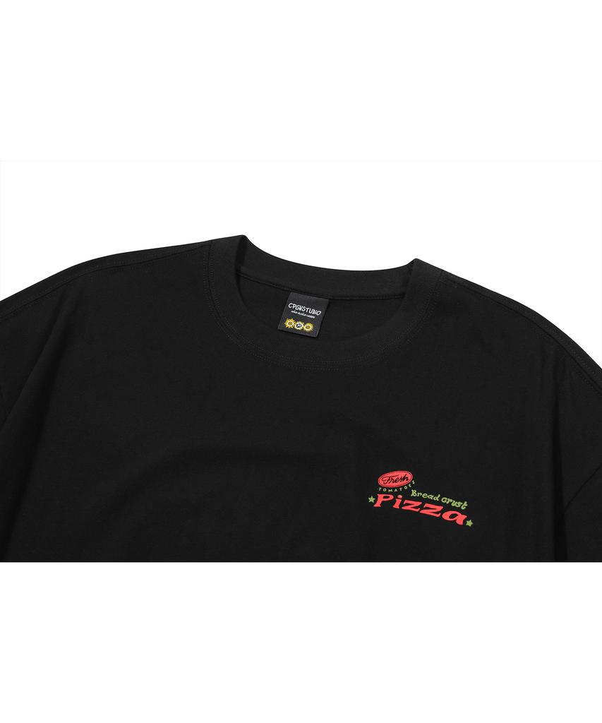 CPGN STUDIO Tomato Pizza Short Sleeve T-Shirt Black