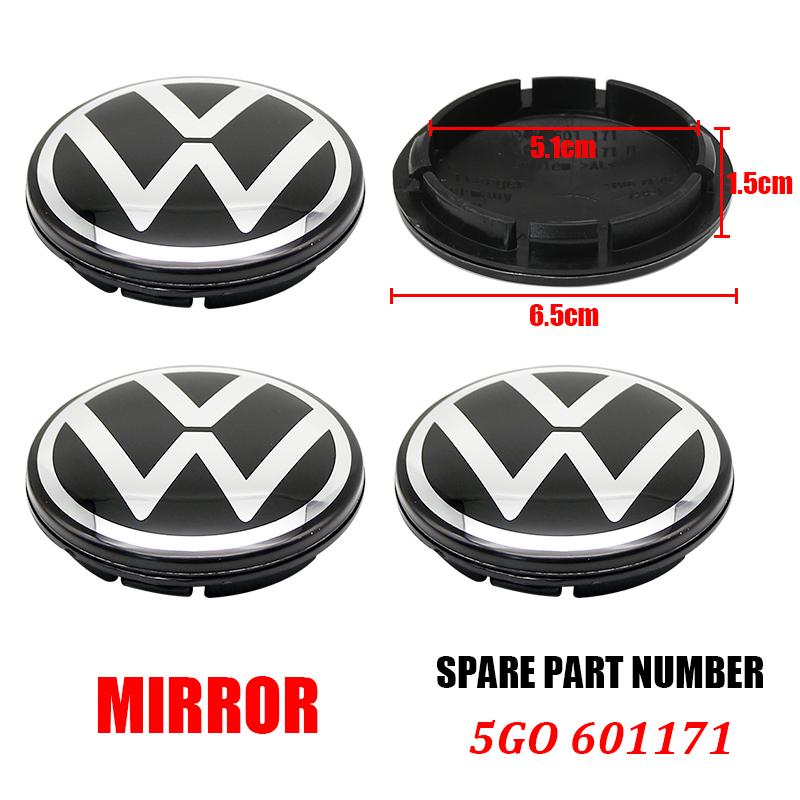 2026 Hot For Volkswagen VW 4pcs VW Wheel Center Hub Caps 56mm 65mm 66m 70mm 76mm Wheel Cover For VW Golf 4 5 6 7 Passat B5 B6 B7