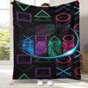 Cartoon Spiel Gamer Zone Controller Logo Flanelldecke, Ultra Weiche Warme Plüschdecke für Zuhause Schlafzimmer Bett Sofa Abdeckung Picknick Geschenk