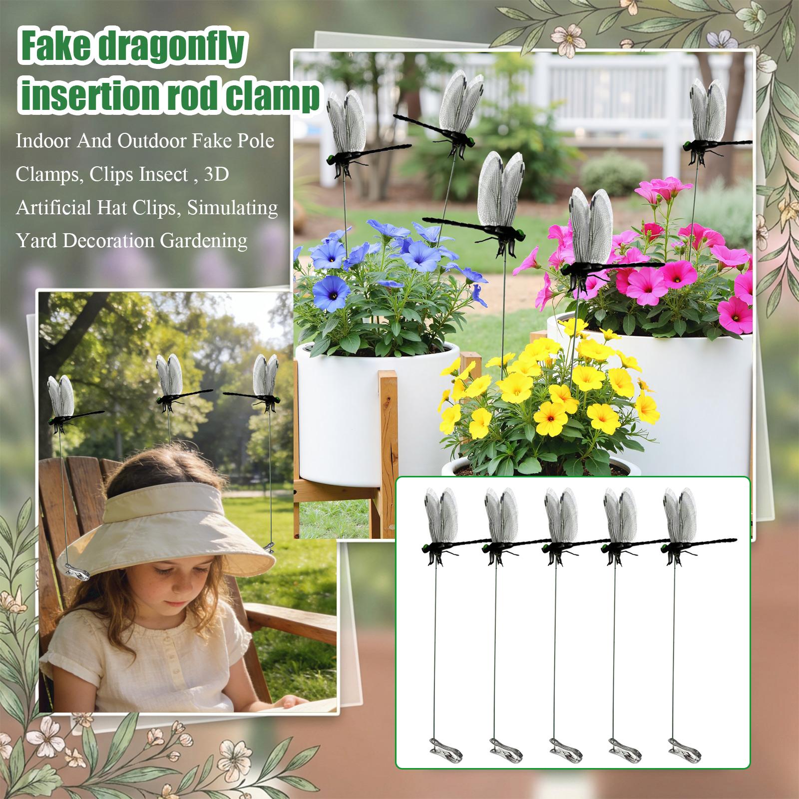 

Indoor And Outdoor Fake Pole Clamps, Clips Insect , 3D Artificial Hat Clips, Simulating Yard Decoration Gardening One Size