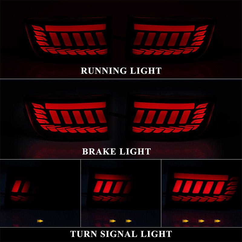 LED Rear Bumper Light DRL For Toyota Prado 120 FJ120 LC120 J12 4Runner 2003 2004 2005 2006 2007 2008 2009 Brake Turn Signal Lamp