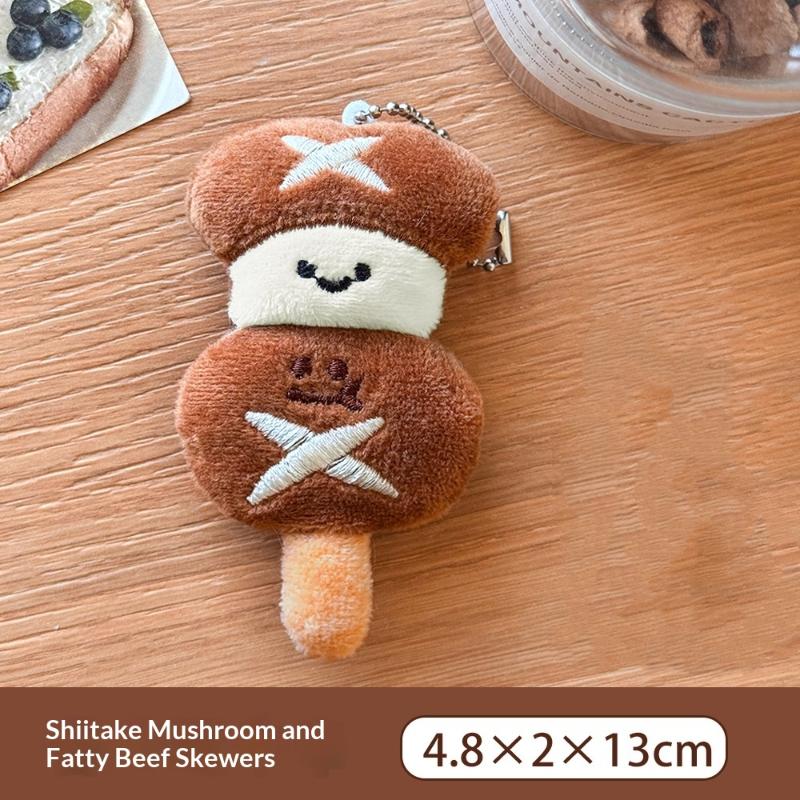 Cute Simulation Japanese Street Food Oden Skewer Plush Keyring Kawaii Food Stuffed Doll Pendant Bag Charm Trendy Accessory Gift
