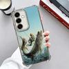 Hunting Fishing Man Plating Phone Case For Samsung A17 A07 A37 A57 A16 A56 A15 A55 A14 A54 A13 A53 A26 A36 A25 A35 A24 A34 A23 A