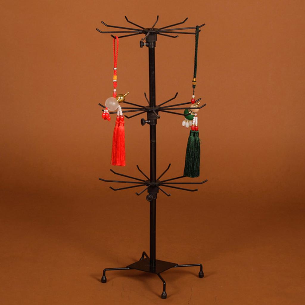 Alloy Display Rack with 3 Tiers Home Storage Organizers for Scarves Hat and Jewelry Space Saving Designs for Any Setting