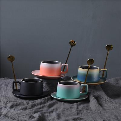 High Value Light Luxury Ceramic Coffee Cup Gift Cup Creative Coffee Cup Saucer Set Simple For Home Use