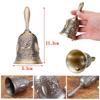Lunari Hand Bell, Antique Rose Design, Retro Style, Cafe, Shop, Reception, Desk Bell, Chime, Silver (Silver)