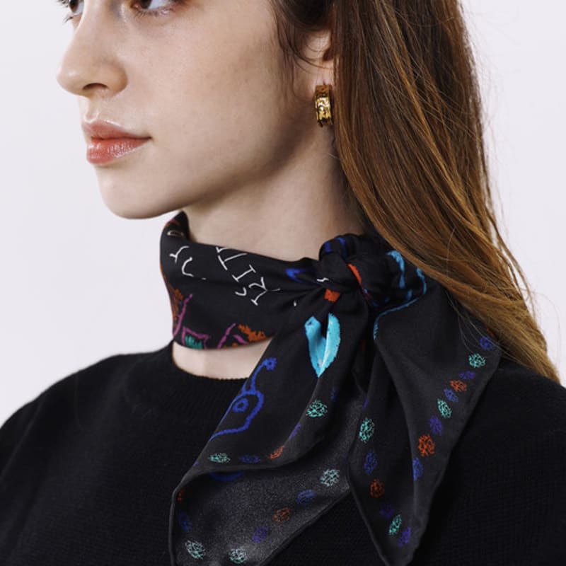 ONSZ Scratch Art Silk Scarf