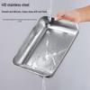 BJ Stainless Steel Rectangular Tray with Lid - 11-Inch