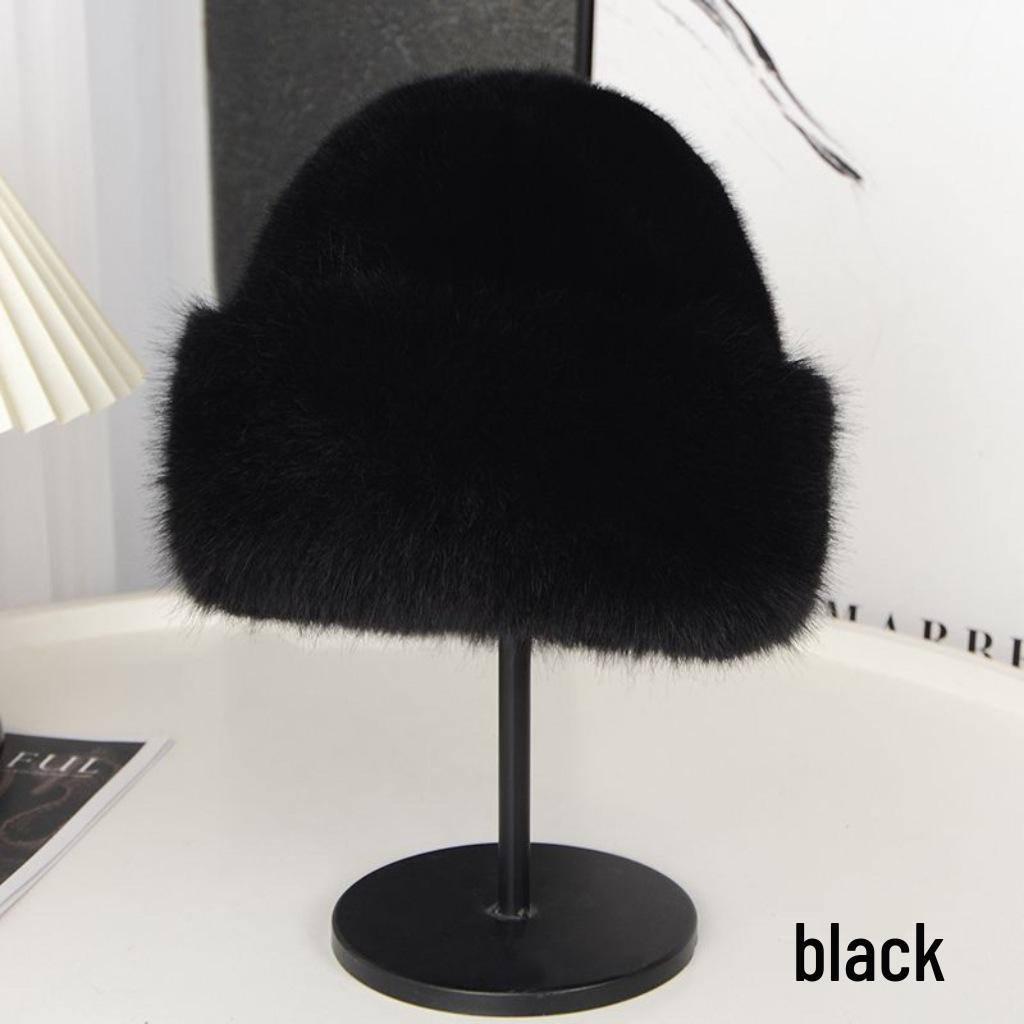 Chapeau mongol pour femmes: Mode coréenne automne/hiver, style pêcheur chaud et épais avec protection des oreilles et design en peluche pour une silhouette affinée.