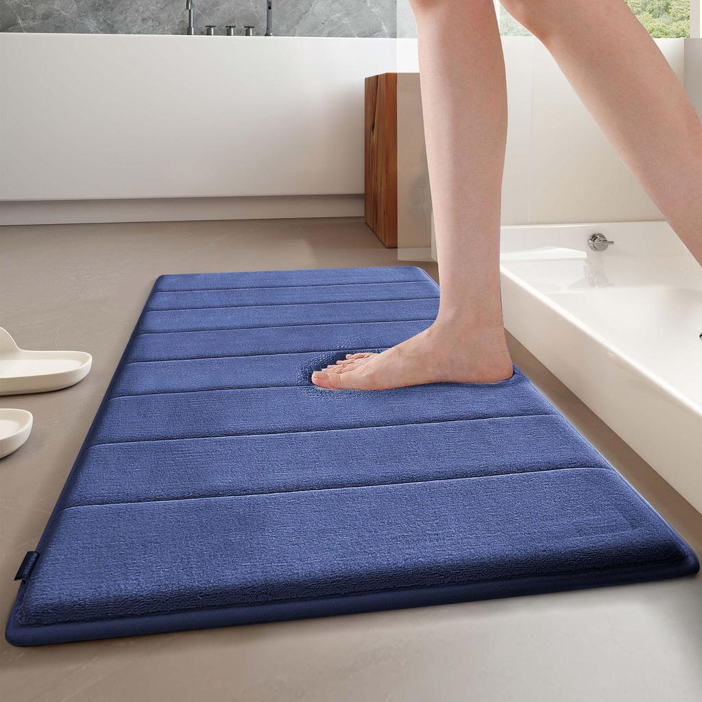 Enhanced Memory Foam Non-slip Bathroom Mat - Absorbent, Machine Washable Toilet Floor Rug