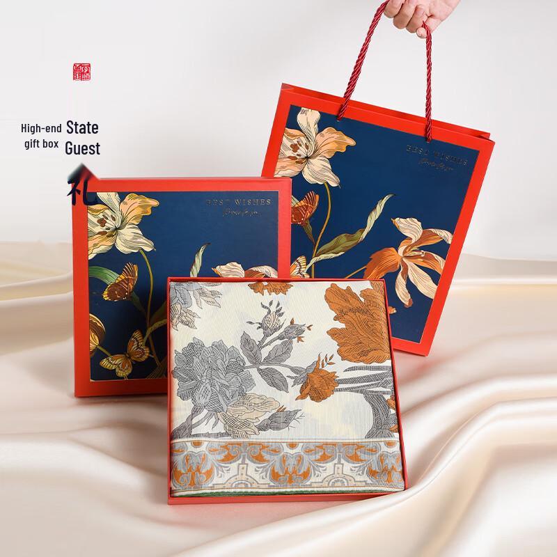 Hangsilu 22 Momme Double-Sided Mulberry Silk Square Scarf