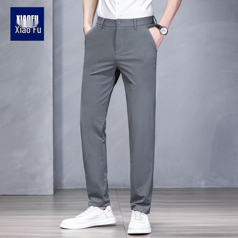 Men s Slim Fit Stretch Business Casual Trousers 30
