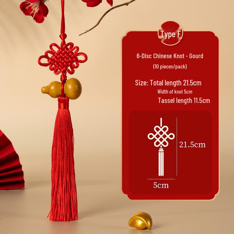 Handmade Red Chinese Lover's Knot Pendant with Tassel Ornament 2025