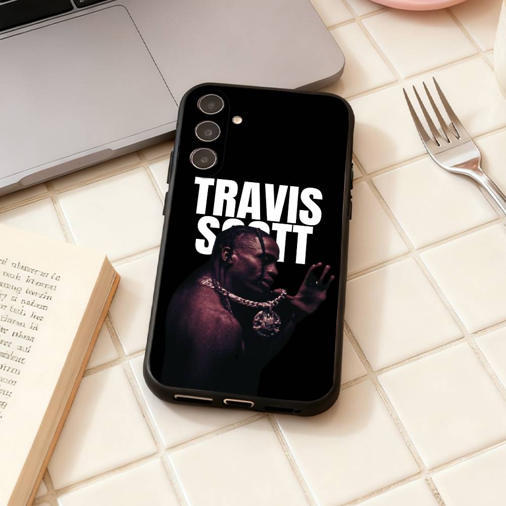 Singer T-Travis Scott  phone Case For Samsung Galaxy A73,A72,A71,A70,A53,A52,A51,Others Soft Black Shell