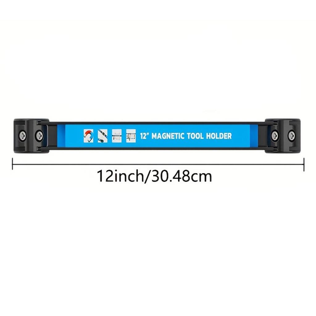8,12,18,24inch Magnetic Tool Holder Heavy Duty Tool Bar,Space Saving Metal Organizer Rack Tool for Workshop Garage Home