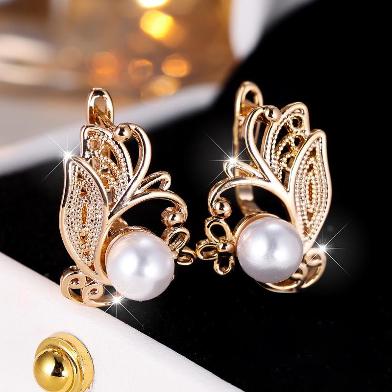 1 Pereche Cercei Argintii Culoare Fluture Mărgăritar Imitat Picătură Atârna pentru Femei Mireasă Cercei Nuntă Bijuterii Elegante Fine