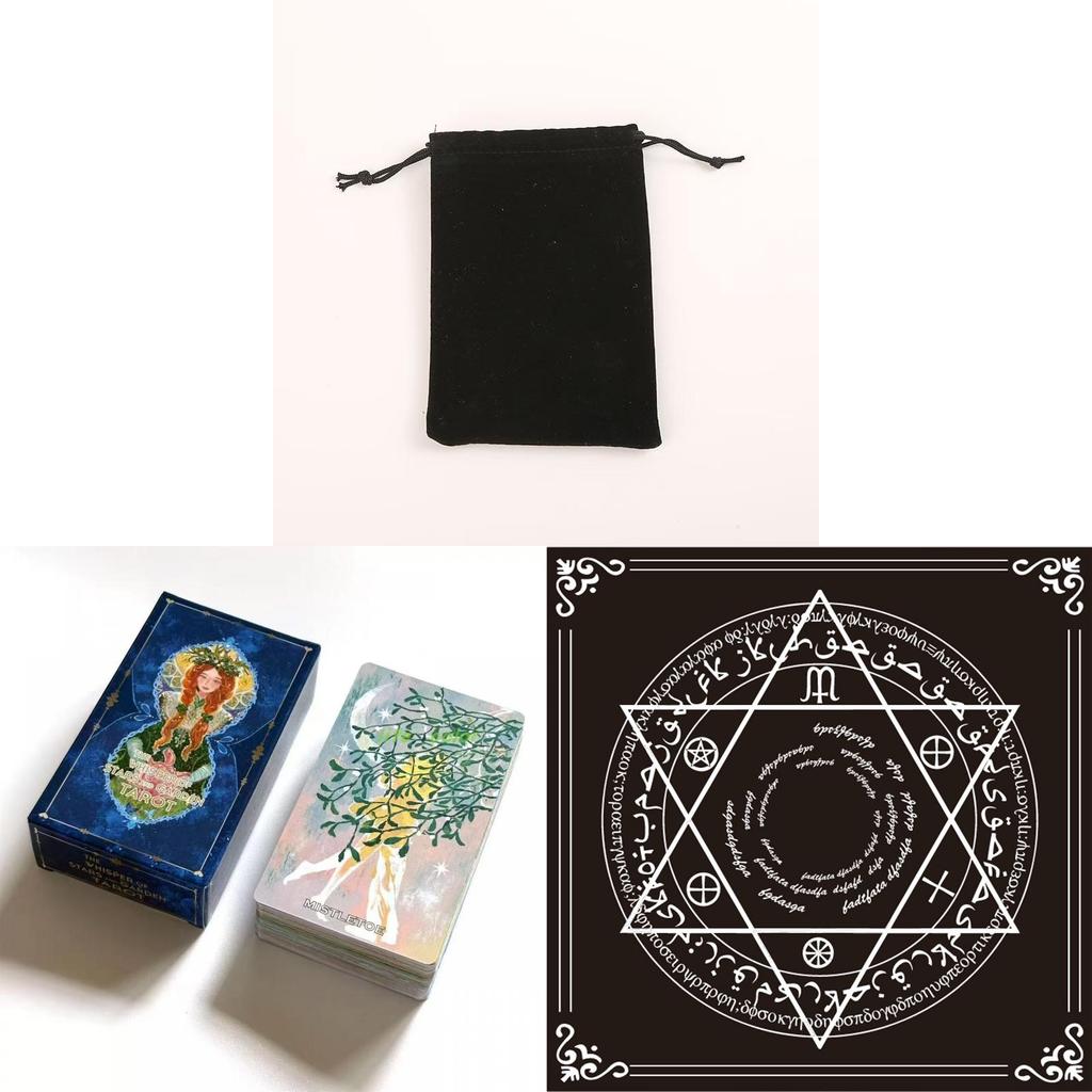 Vintage Tarot Card Deck With Starry Garden Design For Tarot Reading And Divination