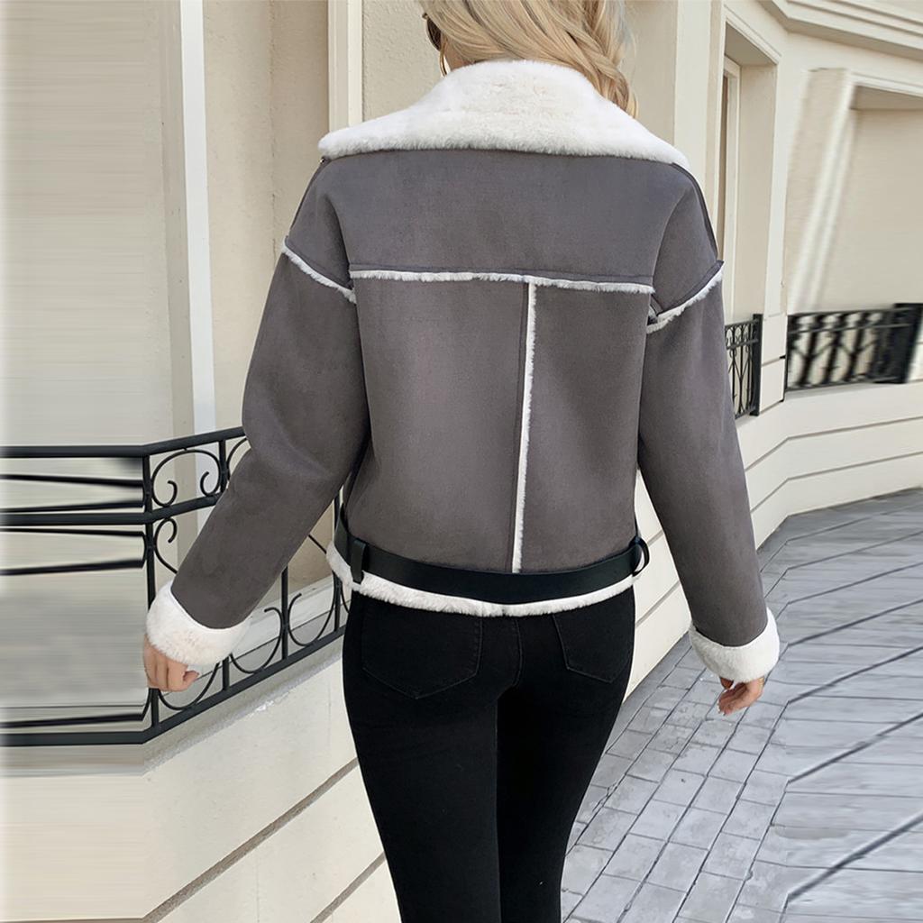 Women Business Casual Button Lapel Work Jackets Open Front Long Sleeve Hooded Fall Outfit