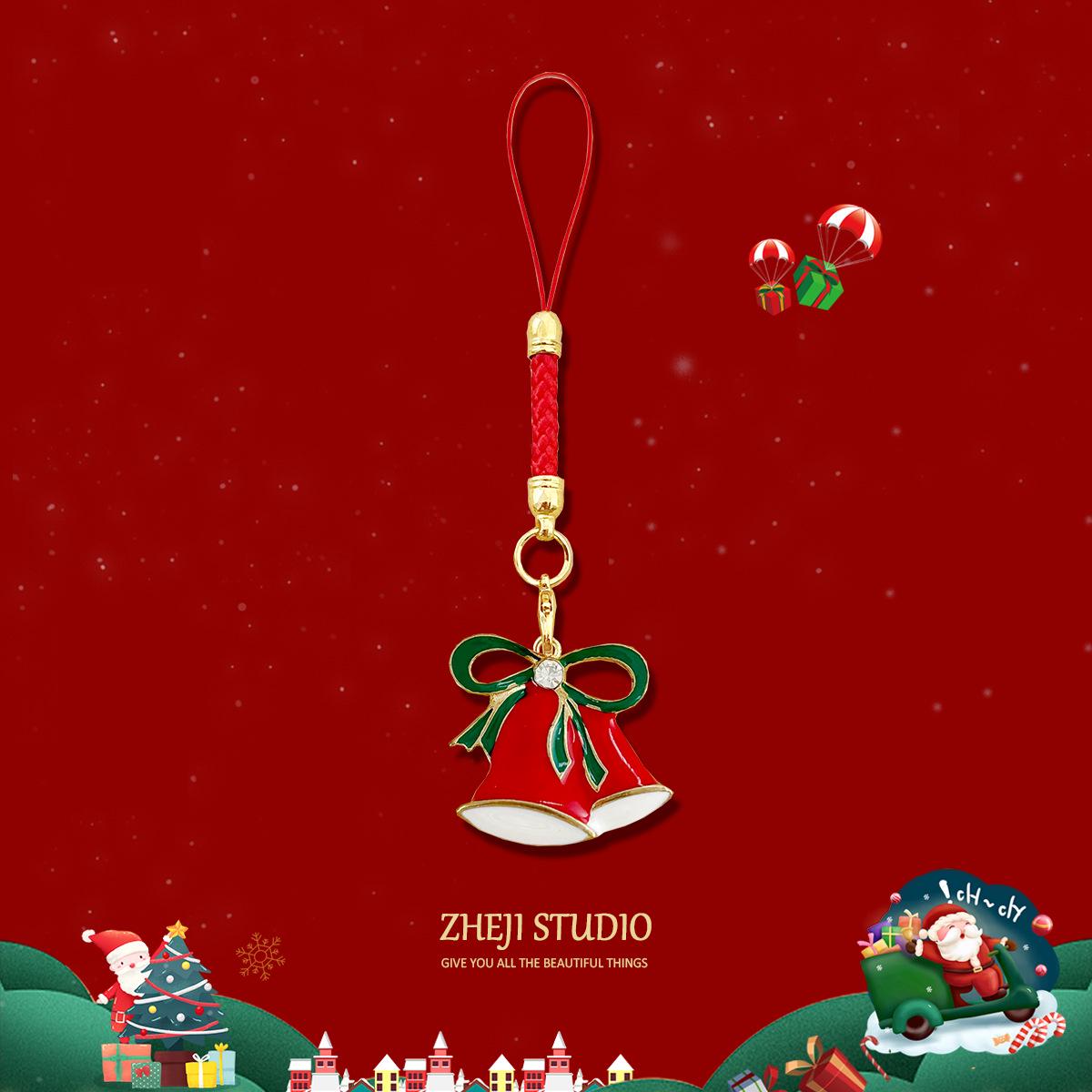 

Festive Christmas Snowflake Keychain with Metal Chain & Anti-Lost Rope