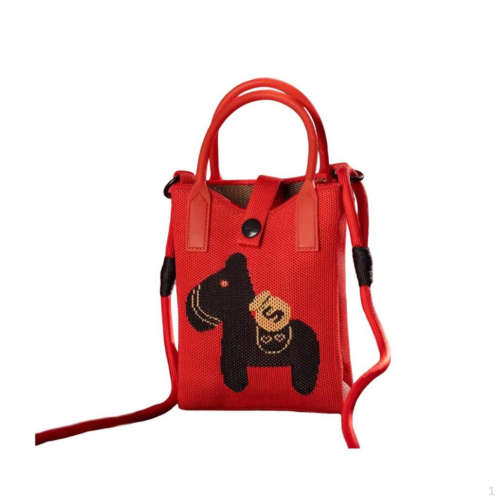 Crossbody Bag Shoulder Mini Phone Handbag with Festive Design And Polyester Material