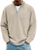 2026 Autumn Men's Casual Corduroy Polo Shirt with Stand-up Collar and Zipper