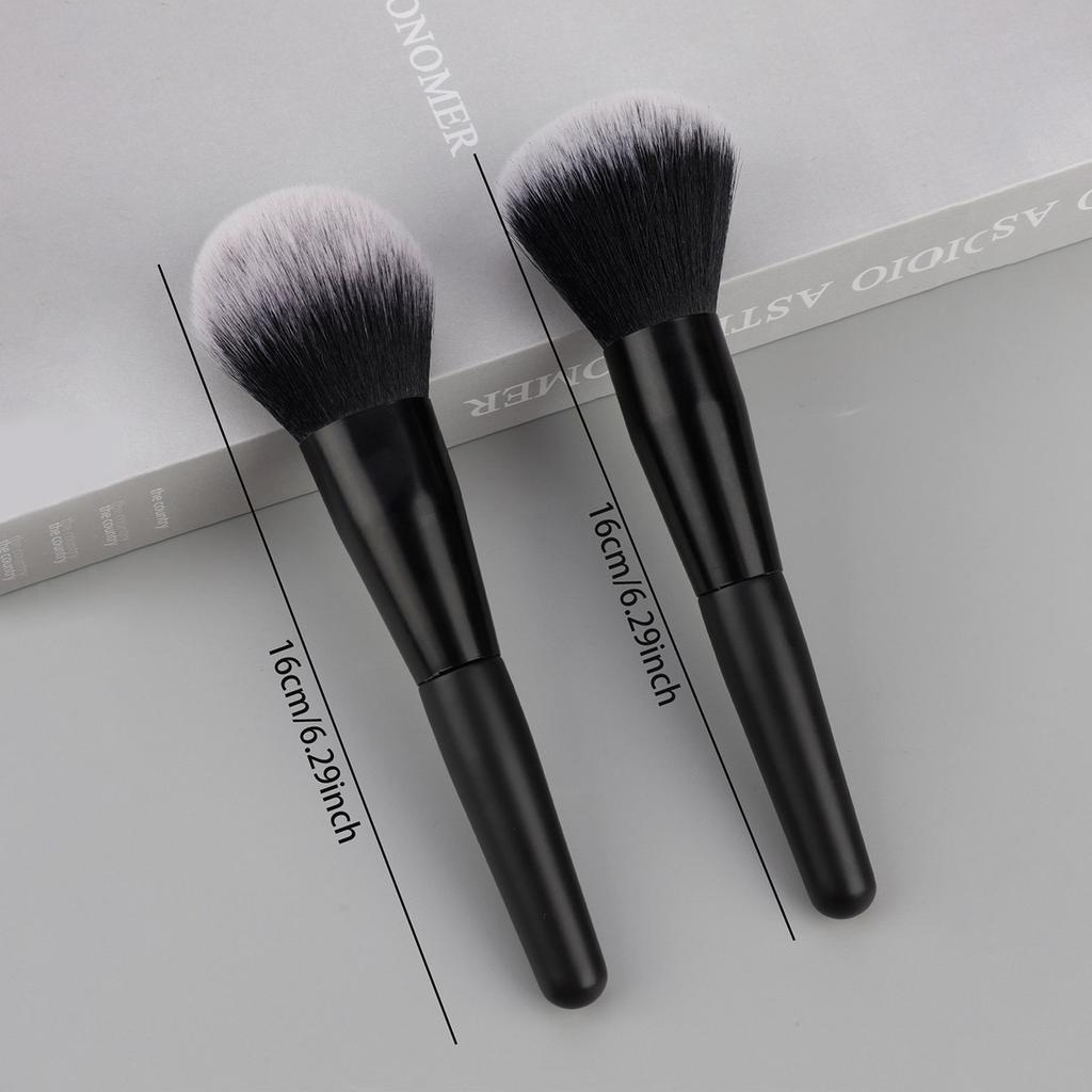 All Black Flame Shape Makeup Brush Highlight Brush Soft Loose Powder Brush Blush Brush Beauty Makeup Brush Tool