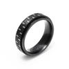 5 Mm 316l roostevabast terasest abielupael, numbrid, mustad lahedad punk-sõrmused meestele, naiste moeehted
